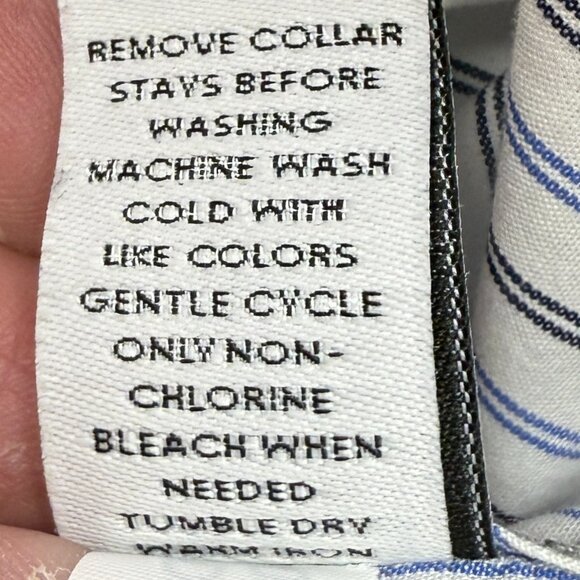 Men's EXPRESS Casual Fit Long Sleeve Dress Shirt Roll Sleeves | Size L (16-16.5) - Picture 8 of 9